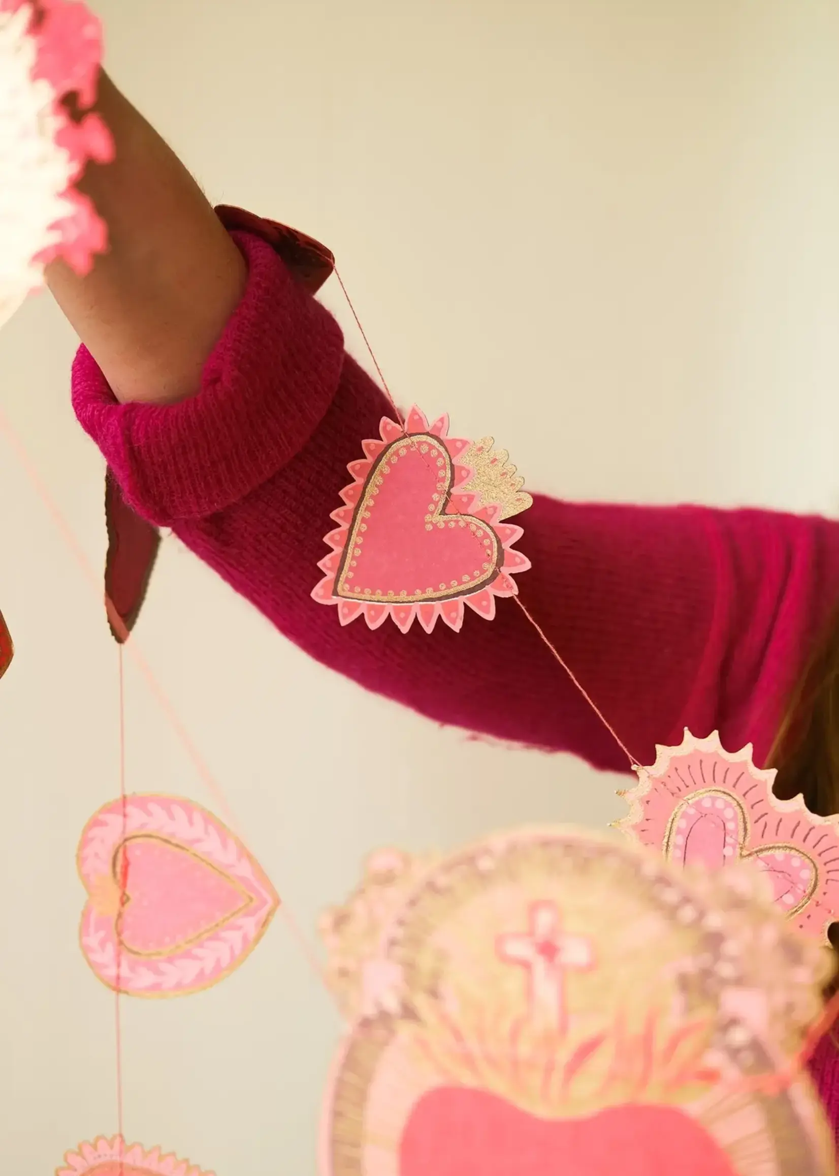 East End Press Sweet Hearts Sewn Garland