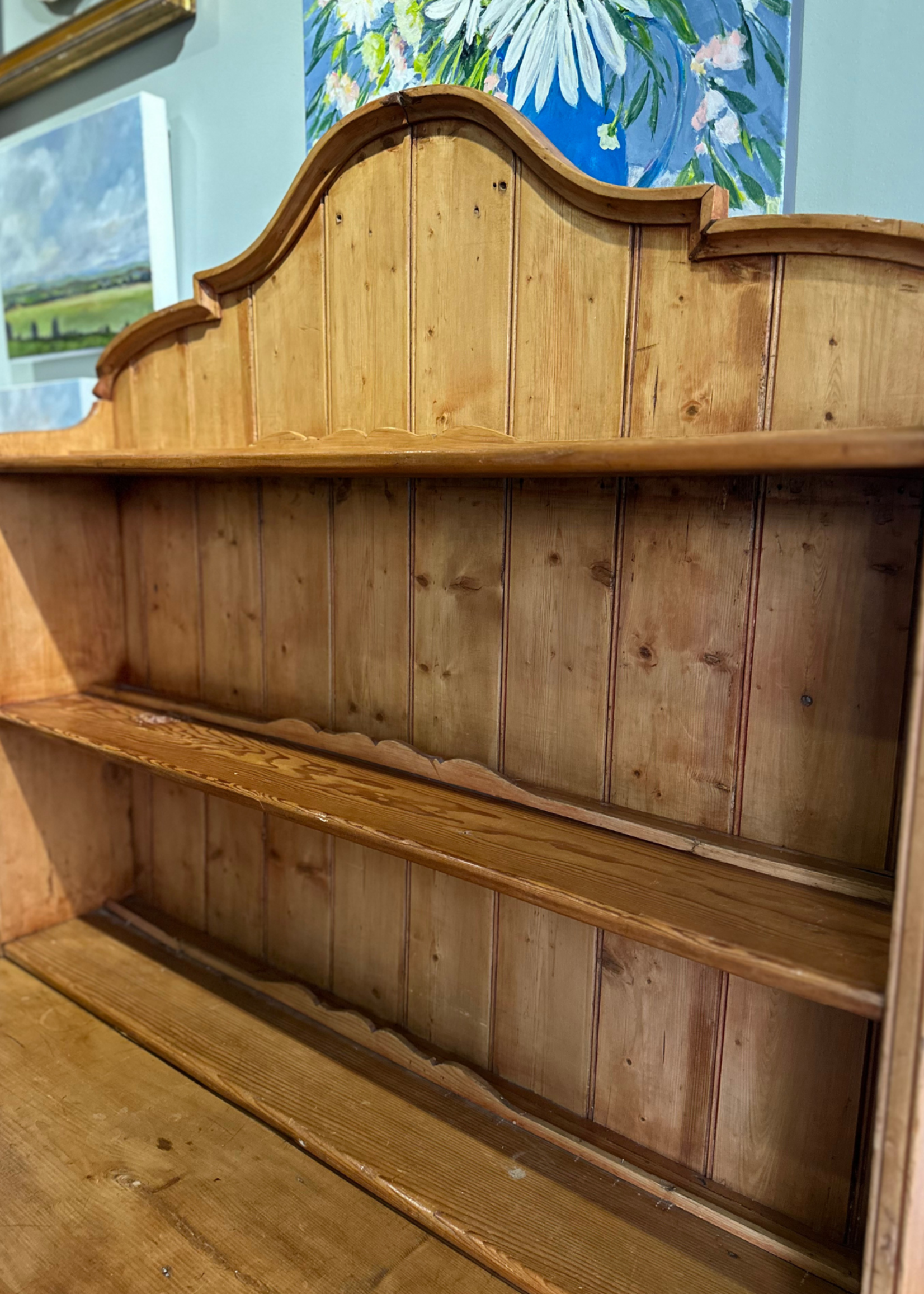 Antique primitive Quebec Pine Hutch