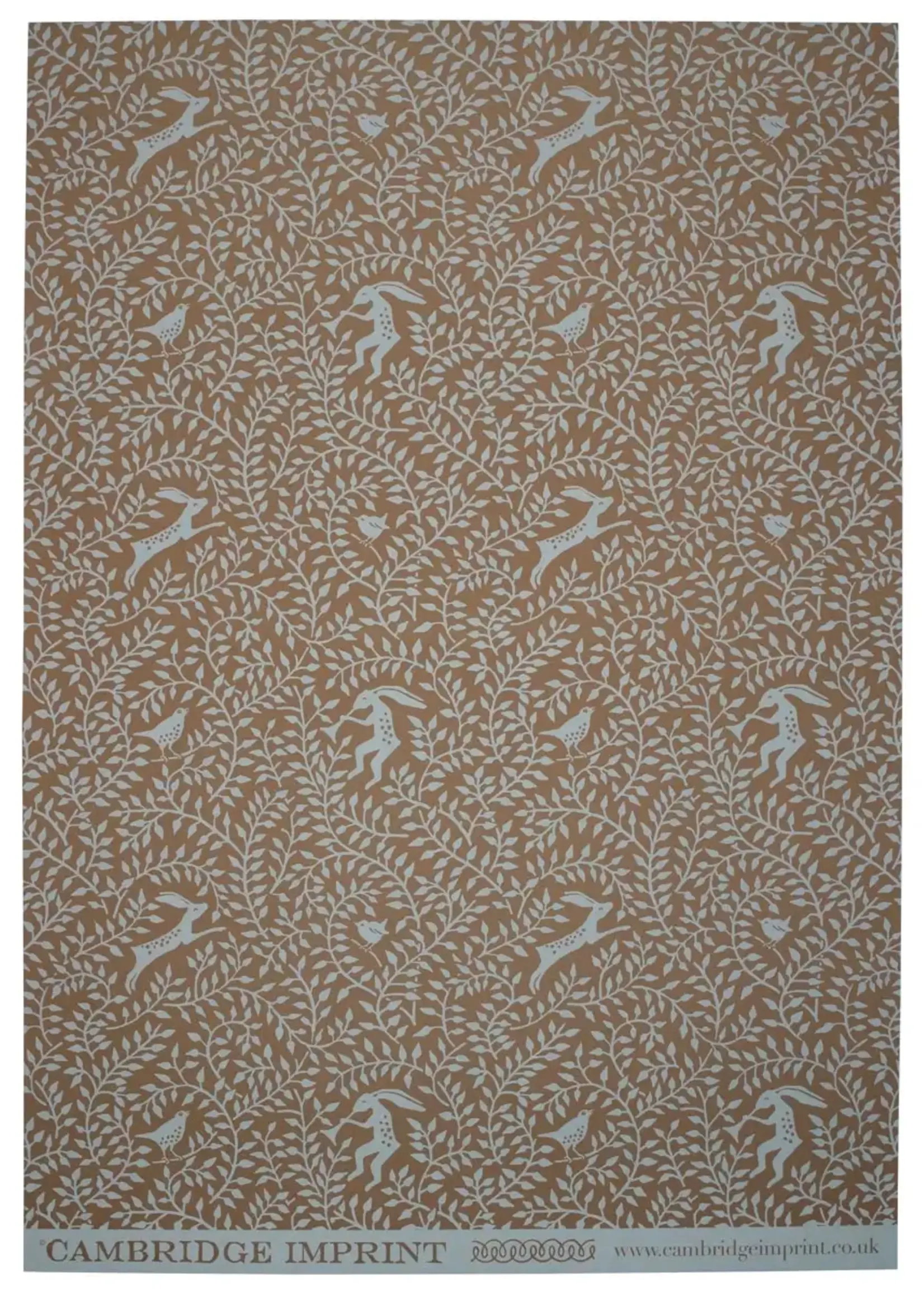 Cambridge Imprint Patterned Paper Dancing Hare Bronze