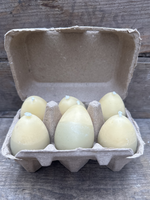 Little Mill Candles, 1/2 Dozen Egg Candles - Dipped Blue