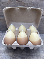 Little Mill Candles, 1/2 Dozen Egg Candles- Dipped Sienna