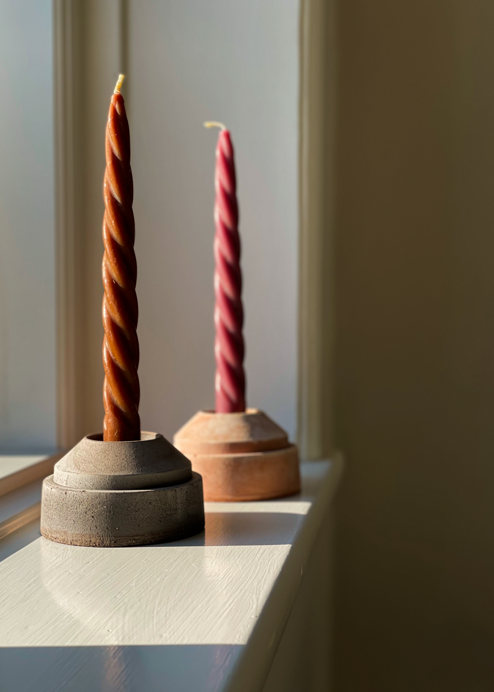 Bergs Potter Bergs Potter, Hoff Candle Holder, Raw Grey, 9cm