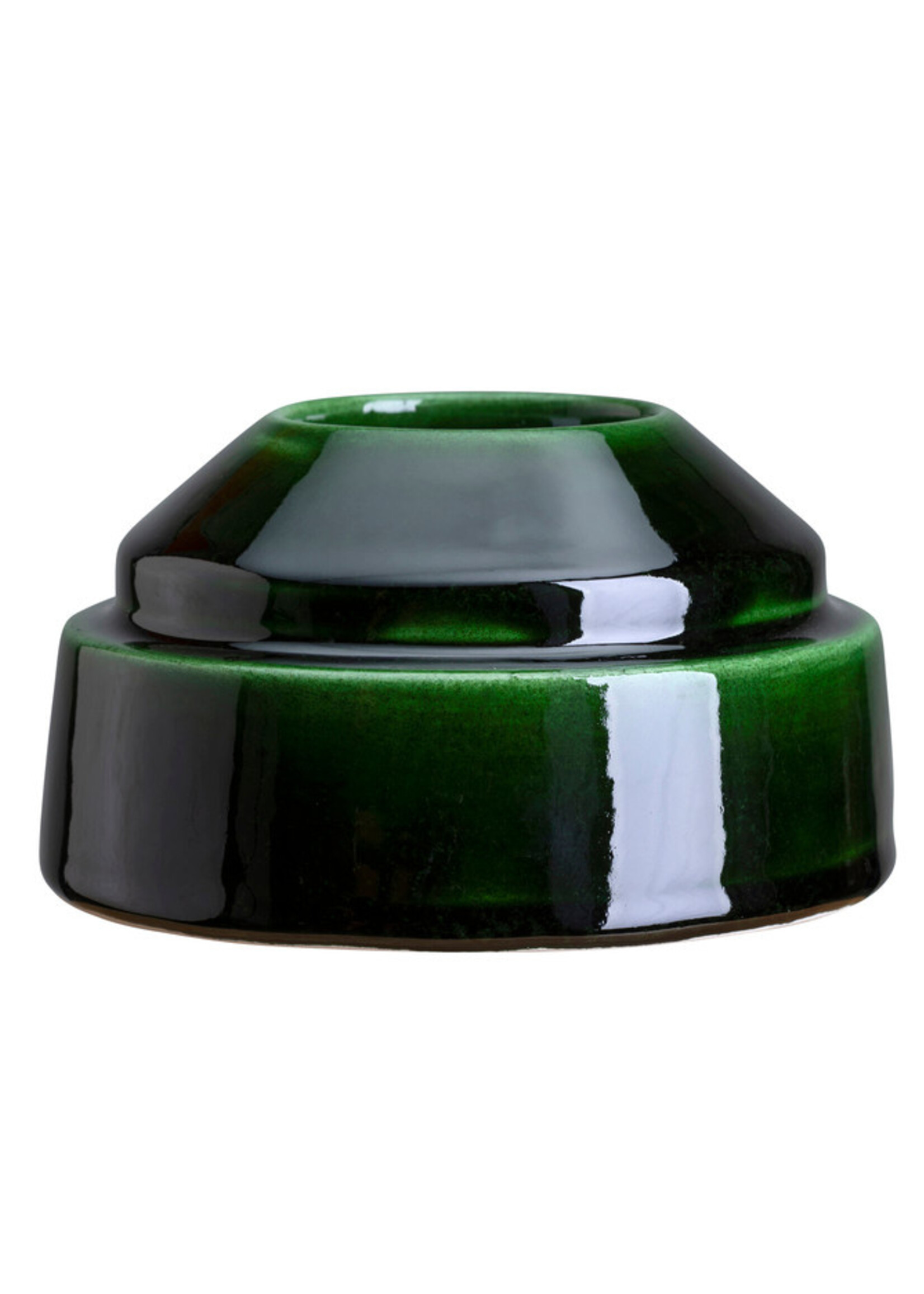 Bergs Potter Bergs Potter, Hoff Candle Holder, Emerald Green Glazed,