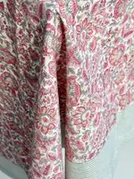 Rozablue Hand Block Printed Table Cloth, Wildflower Rosa, 150cm x 240cm