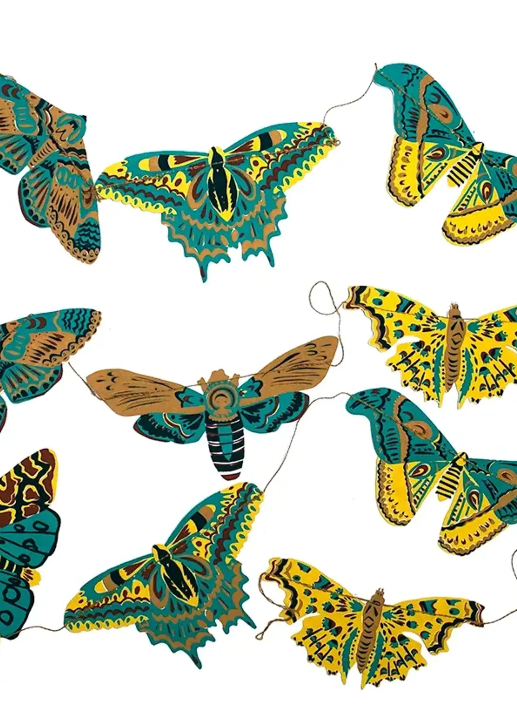East End Press Moths Sewn Garland, East End Press