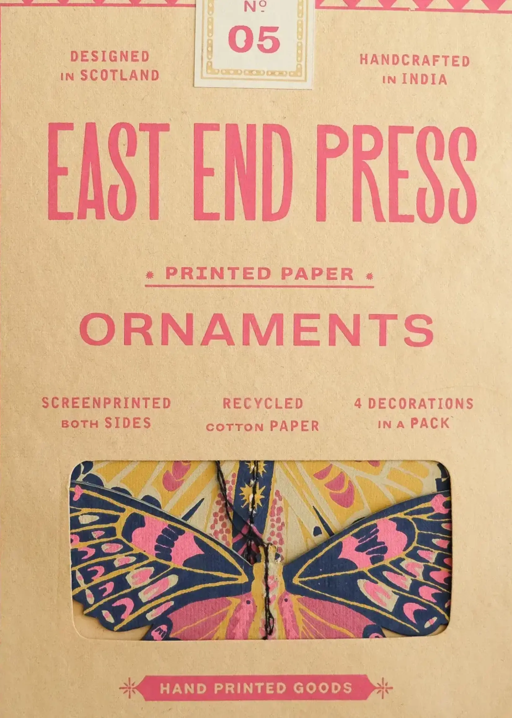 East End Press Butterflies Paper Ornaments, East End Press