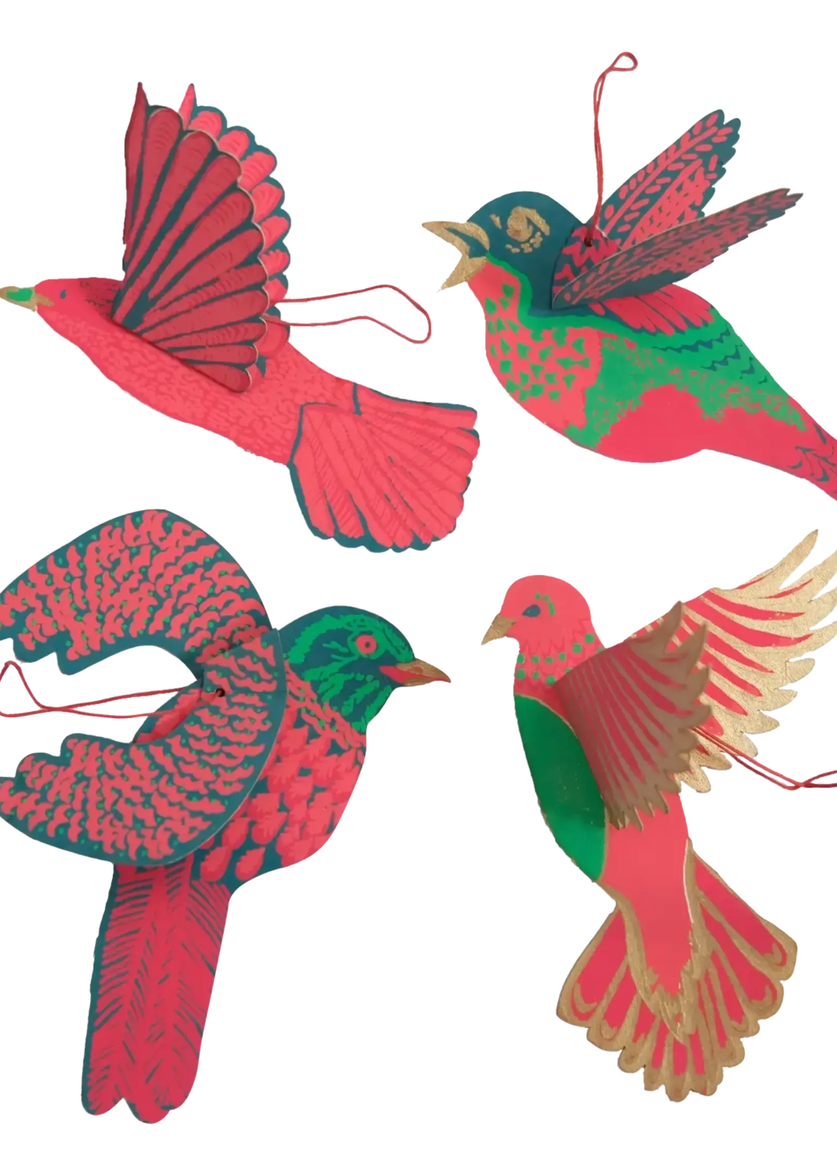 East End Press Party Birds Paper Ornaments, East End Press