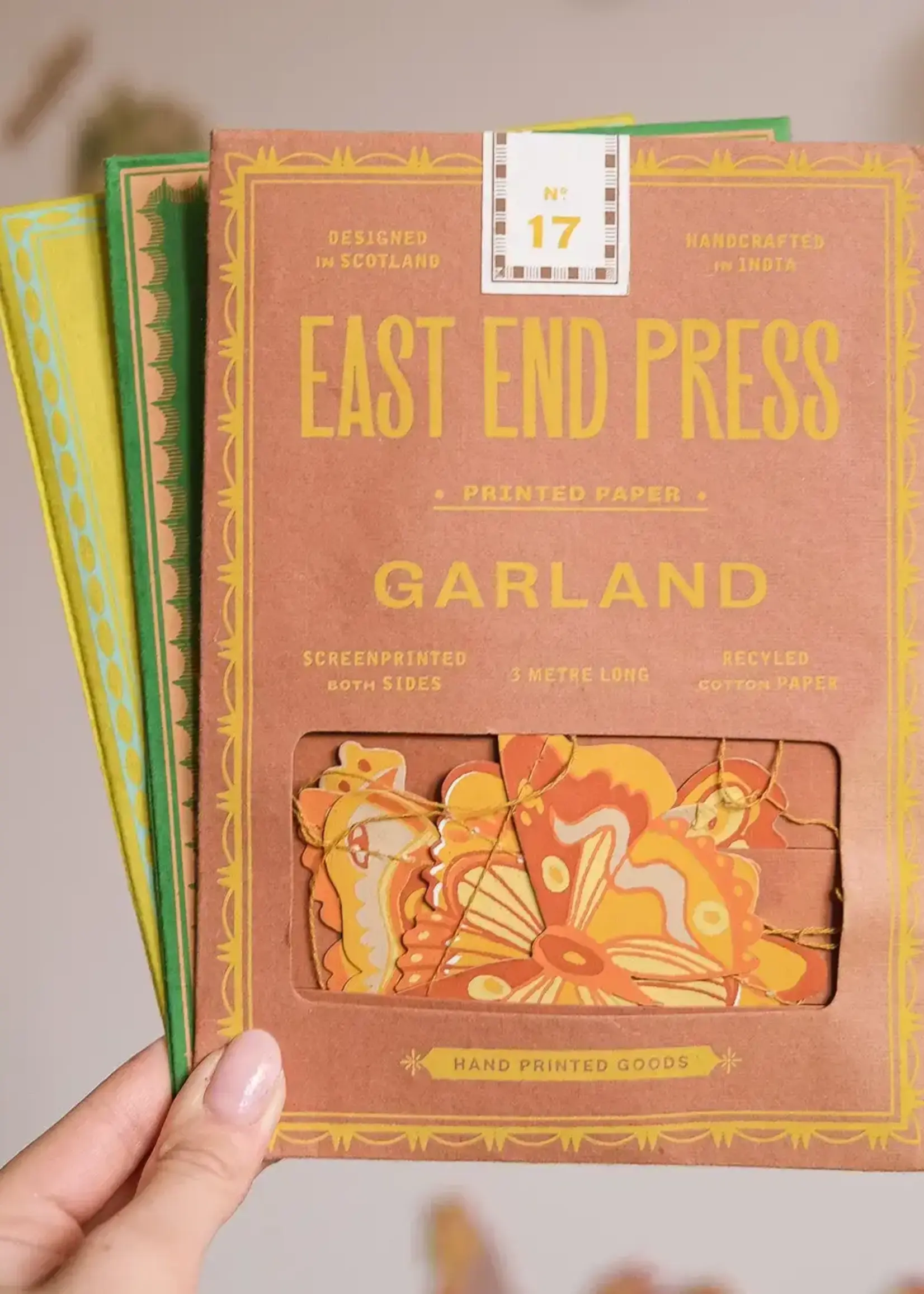 East End Press British Butterfly Sewn Garland