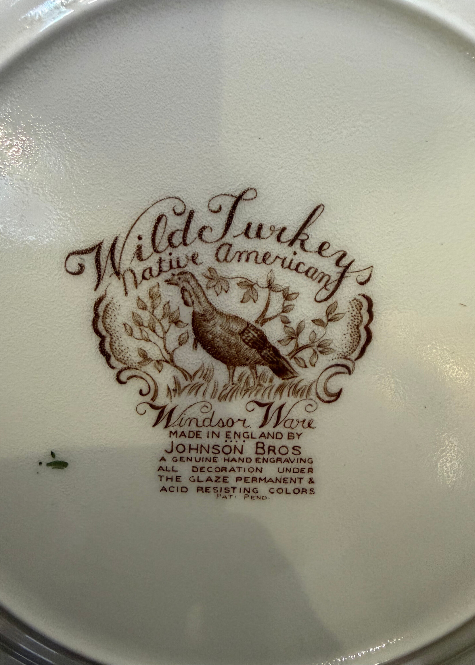 Wild Turkey, Johnson Brothers England, 11'' plate