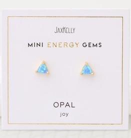 Mini Energy Gem Earrings - Fire Opal