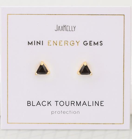 Mini Energy Gem Earrings - Black Tourmaline