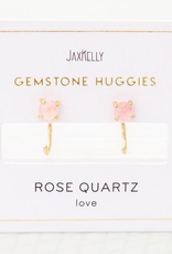 Huggie Earrings - Rose Quartz