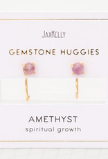 Huggie Earrings - Amethyst