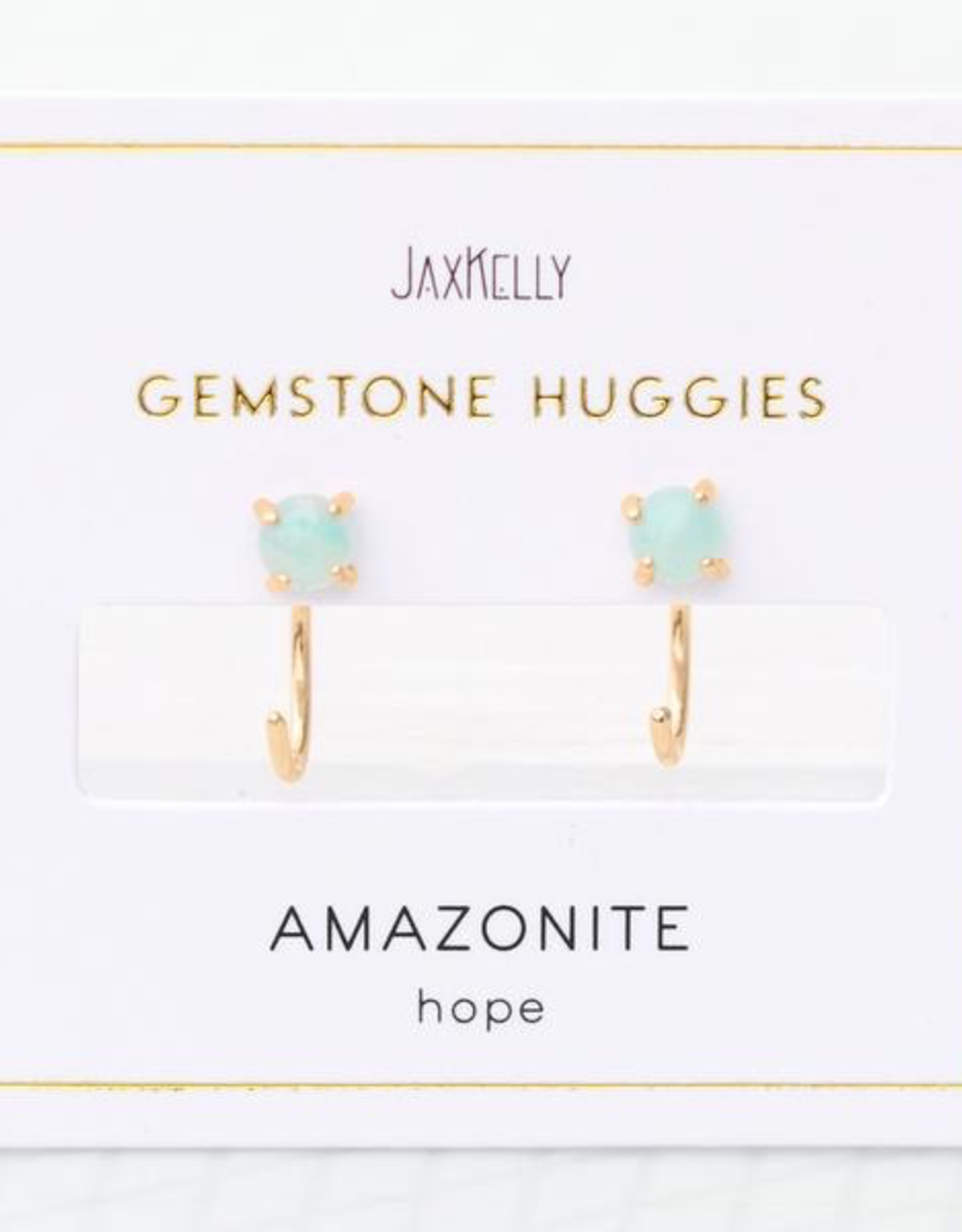 Huggie Earrings - Amazonite