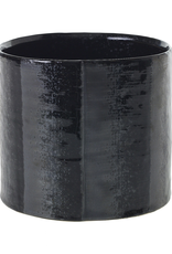 Large Black Delux Pot D6.5” H6”