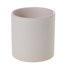 Large White Cercle Pot D6.5” H6.25”