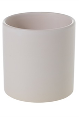 Small Matte White Cercle Pot D4.25” H4.25"