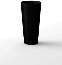Tall Black Plastic Kobo Planter D14" H28”