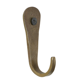 Brass Finish Forged Iron Hook H3"