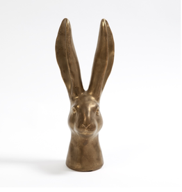 Small Matte Gold Rabbit Ceramic Statue