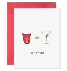 You’ve Graduated Martini Card