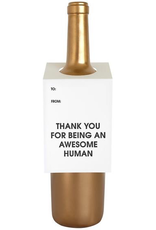 Awesome Human Wine Tag Card