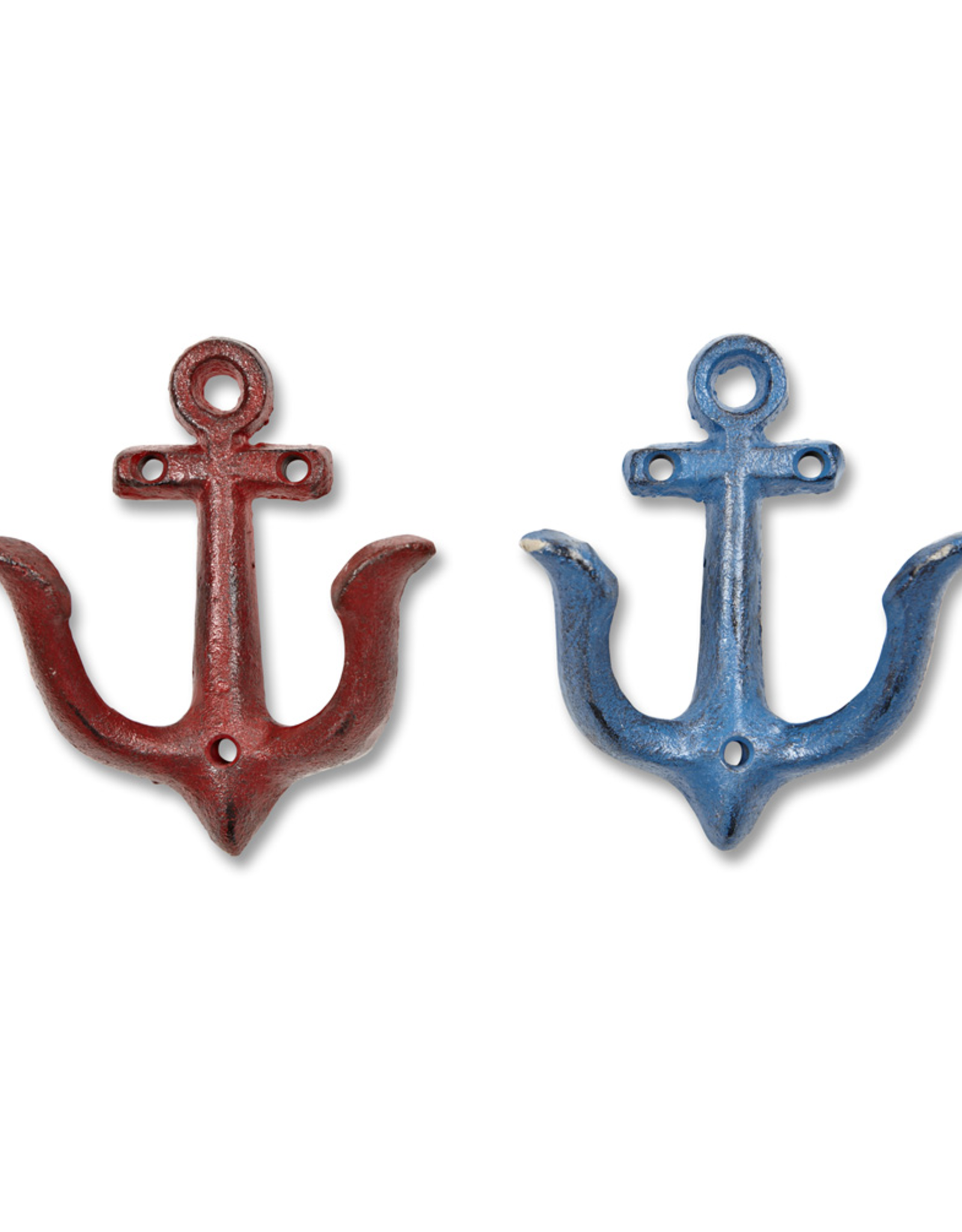 Blue & Red Small Anchor Hook H4"
