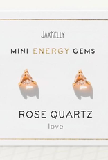 Mini Energy Gem Earrings - Rose Quartz