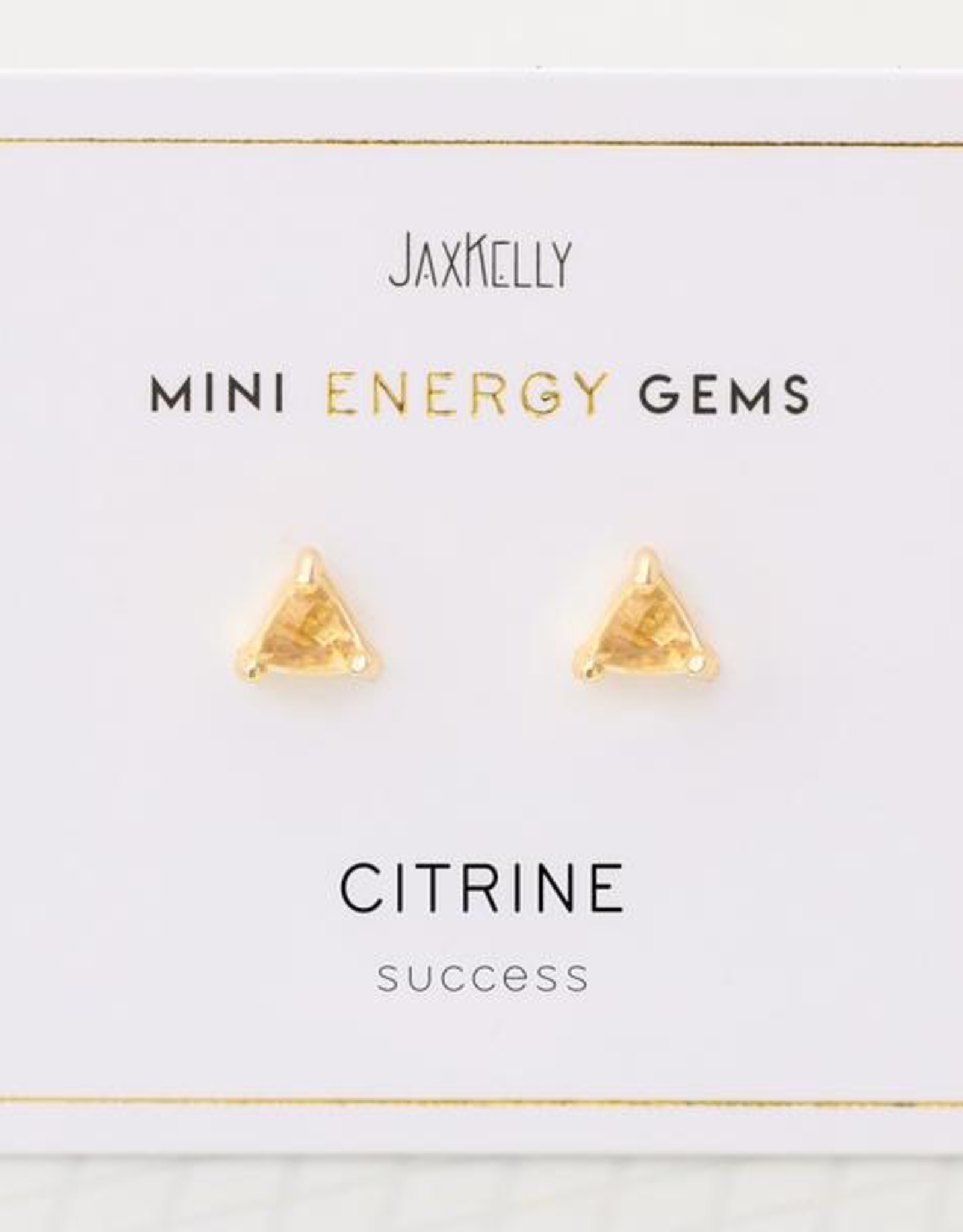 Mini Energy Gem Earrings - Citrine
