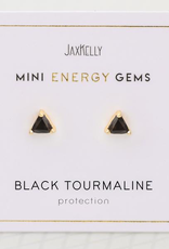 Mini Energy Gem Earrings - Black Tourmaline