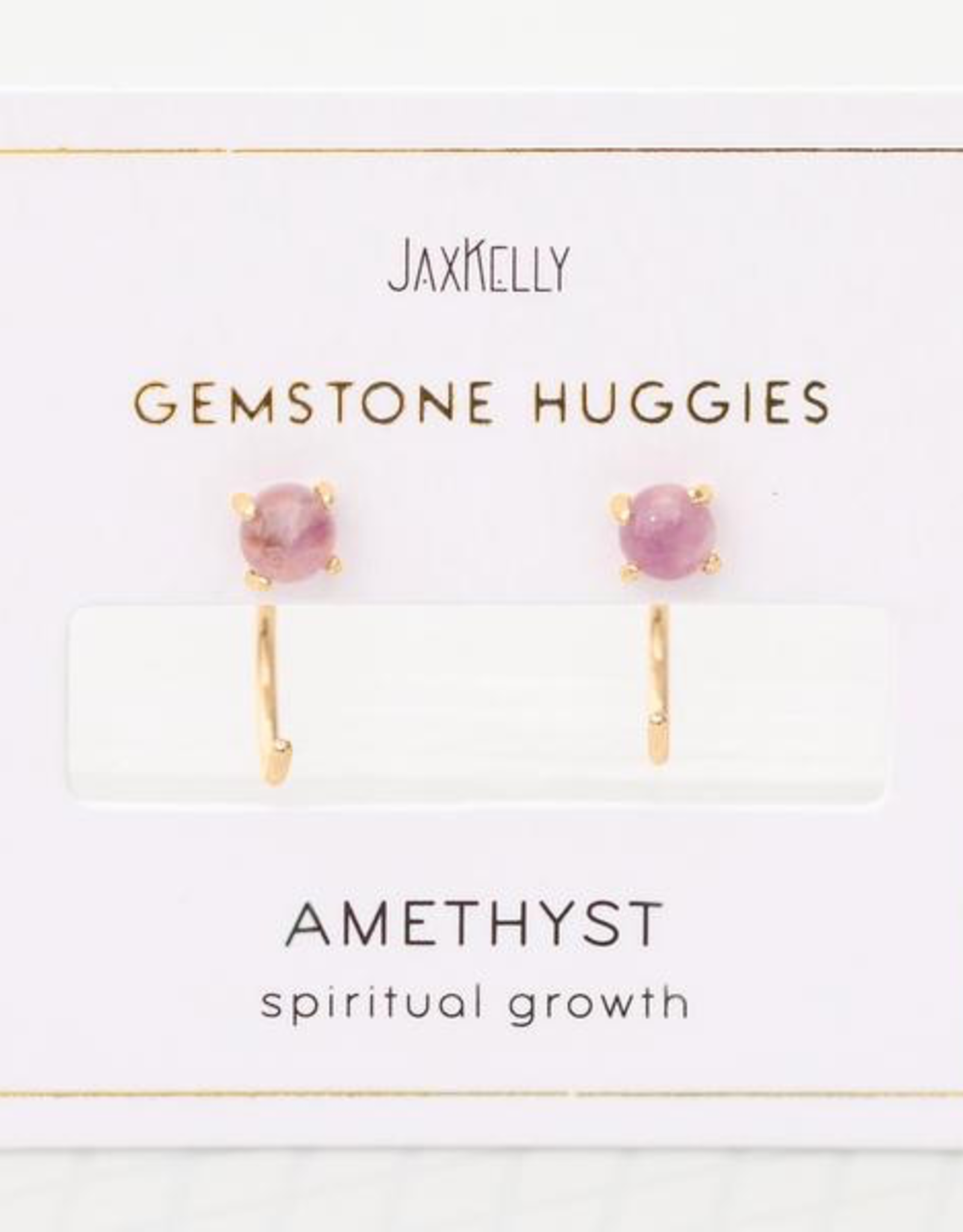 Huggie Earrings - Amethyst