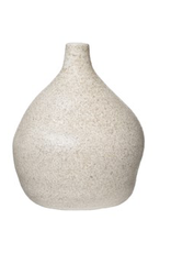 Small Distressed Cream Glaze  Vase H7"