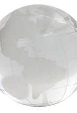 Large Clear Etched Glass Globe