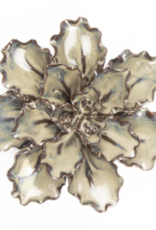Medium Ecru Ceramic Flower