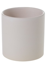 Large Matte White Cercle Pot D6.5” H6.25”