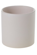 Large White Cercle Pot D6.5” H6.25”
