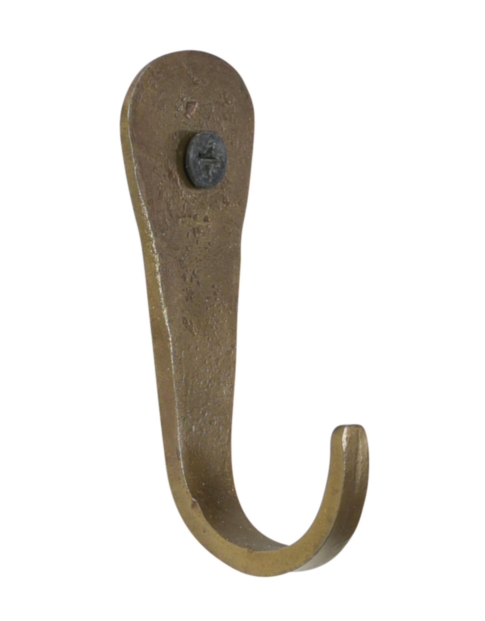 Brass Finish Forged Iron Hook H3"