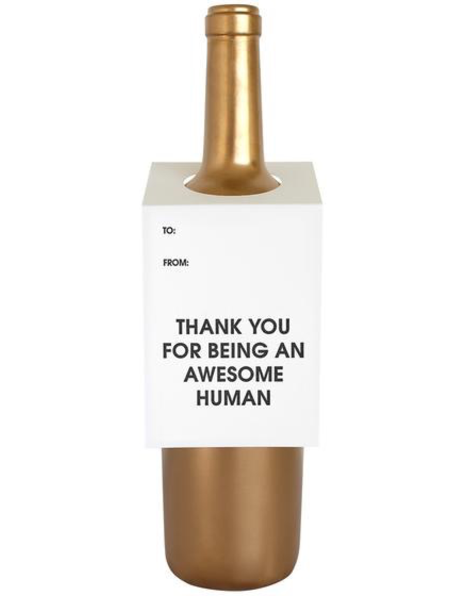 Awesome Human Wine Tag Card