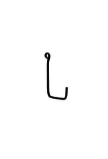 Small Iron Black “L Shape” Single Hook