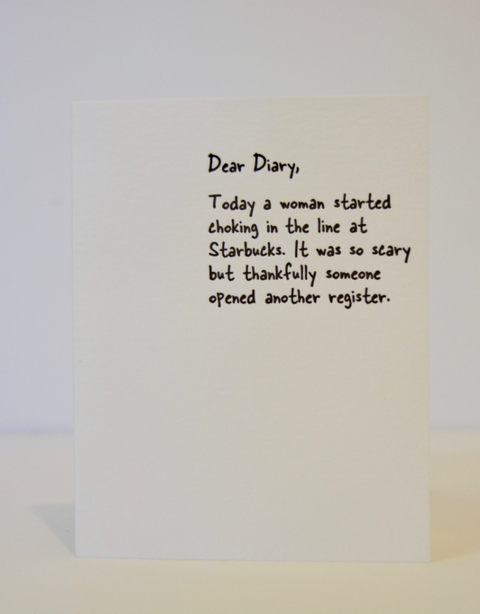 Starbucks Dear Diary Card - Centro Garden