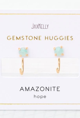 Huggie Earrings - Amazonite
