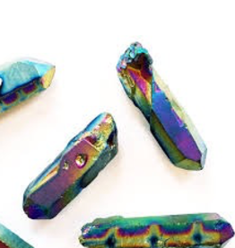 Rainbow Aura Quartz Point