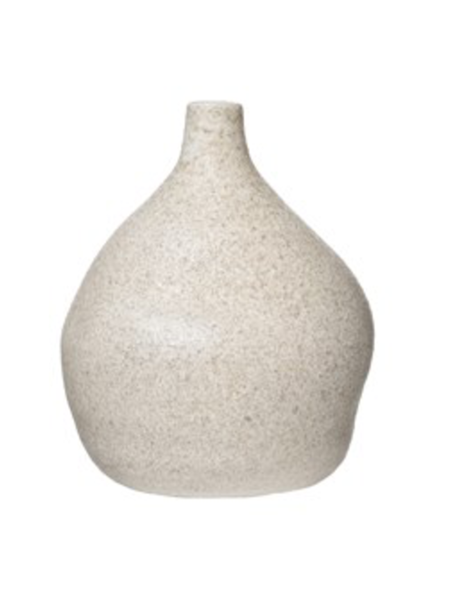 Small Distressed Cream Glaze  Vase H7"