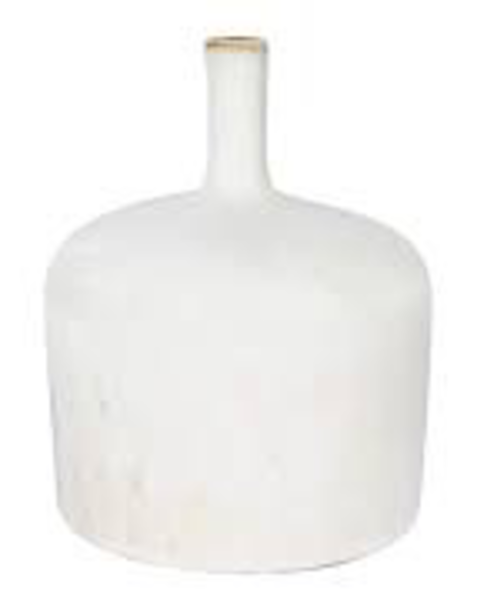 Small White Reactive Glaze Stoneware Vase D5" H6"