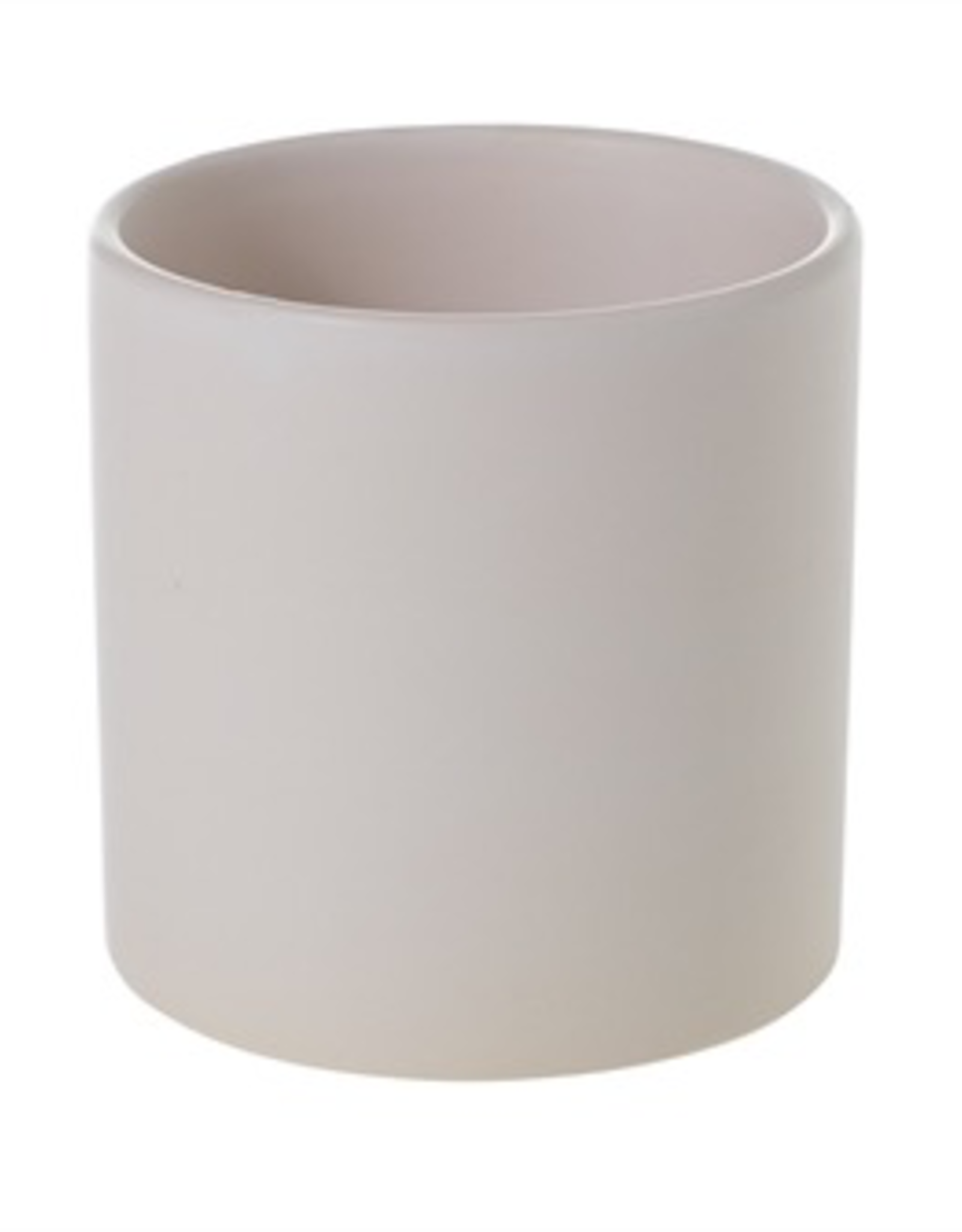 Large Matte White Cercle Pot D6.5” H6.25”