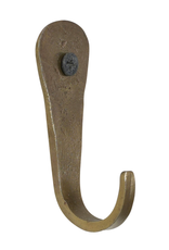 Brass Finish Forged Iron Hook H3"