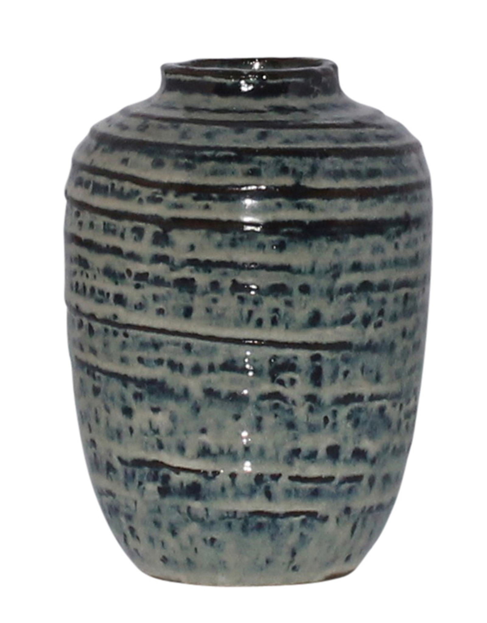 Toku Ceramic Indigo Vase 5"