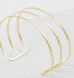 Sayla Hammered Bangle - Gold