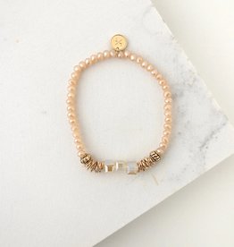 Marilla Stretch Bracelet - Creamsicle