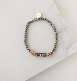 Marilla Stretch Bracelet - Truffle